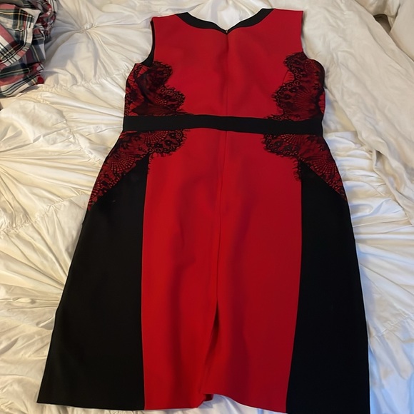 Sexy for Valentine’s Day Voir Voir red lace dress size 10 sheath - Picture 4 of 5